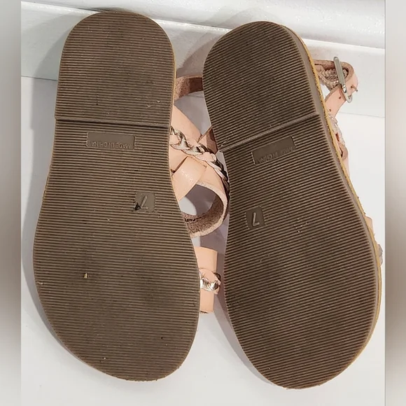 GAP Pink and Brown Sandals with Braided Details - Picture 4 of 6